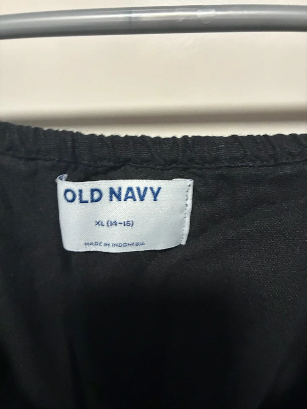 Old Navy Black Button-Front Girls Romper with Tie Waist